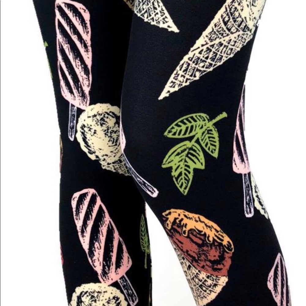 Ice Cream / Lollies Peachskin Leggings Plus Size